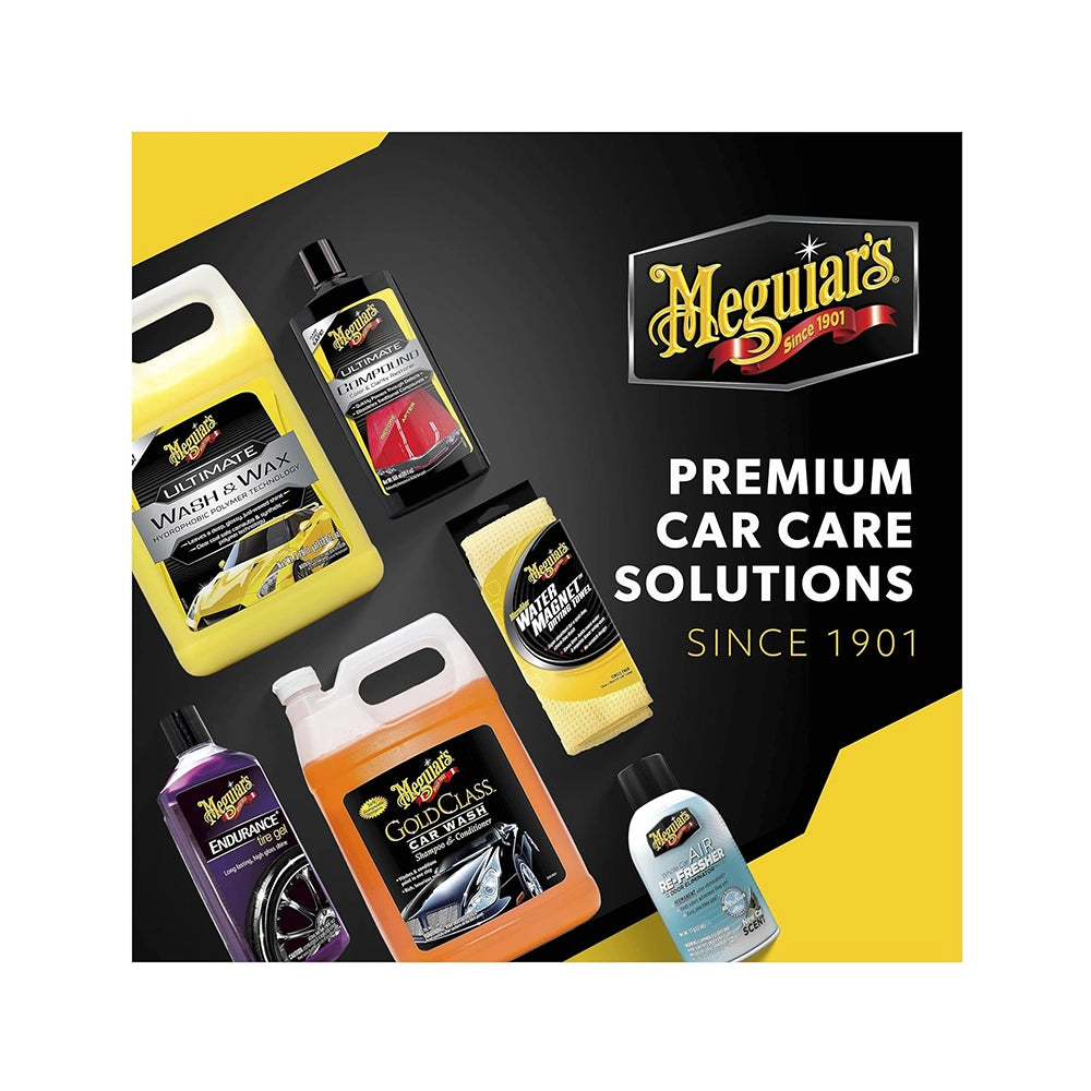 Meguiar's Hot Shine Tire Foam Easy to use Aerosol Tire Shine with UV Protection for Glossy, Rich Black Tires