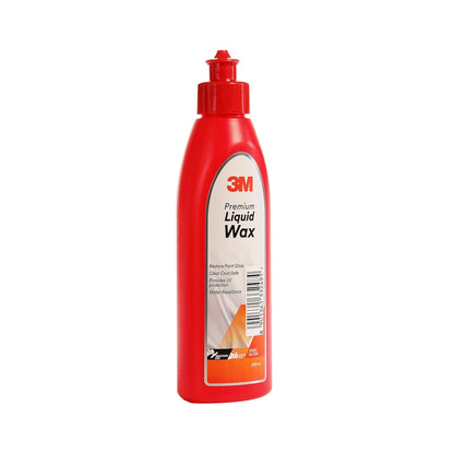 3M Premium Liquid Wax, Restores Car Paint Gloss and Lustre, Water Repellent, UV Protection (200ml, Pack of 1)