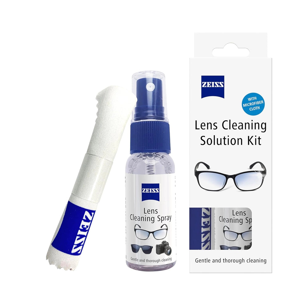 ZEISS Lens Cleaning Solution Kit 30ml with Microfiber Cloth- Pack of 1 | Perfect Lens Cleaner for Spectacles, Eyeglasses, Sunglasses, Camera Lenses and Binoculars