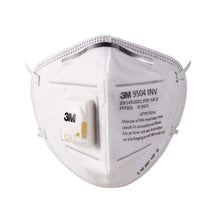 3M Anti Pollution 9504 INV FFP2 Dust Protection Safety Disposable Non Woven Mask and Respirator with Valve (White) - Pack of 10