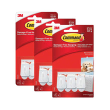 Command 3M 17066Anz Micro Hook (White, 3 Hooks and 4 Strips) - Pack of 3