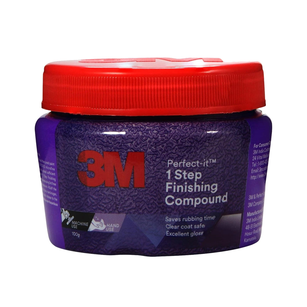 3M Perfect-It 1-Step Finishing Compound (100 g) | Removes Minor Scratches,Foam;Wool,Black