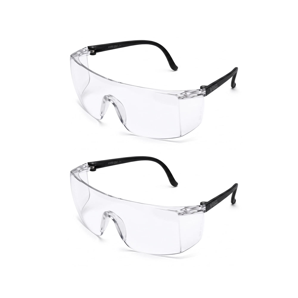 3M 1709IN Safety Goggles Hard Coat Eye Protector Anti Pollution Eyewear For Multipurpose Use In Riding Motorcycle, Construction, Clear Transparent Goggles (Pack of 2)