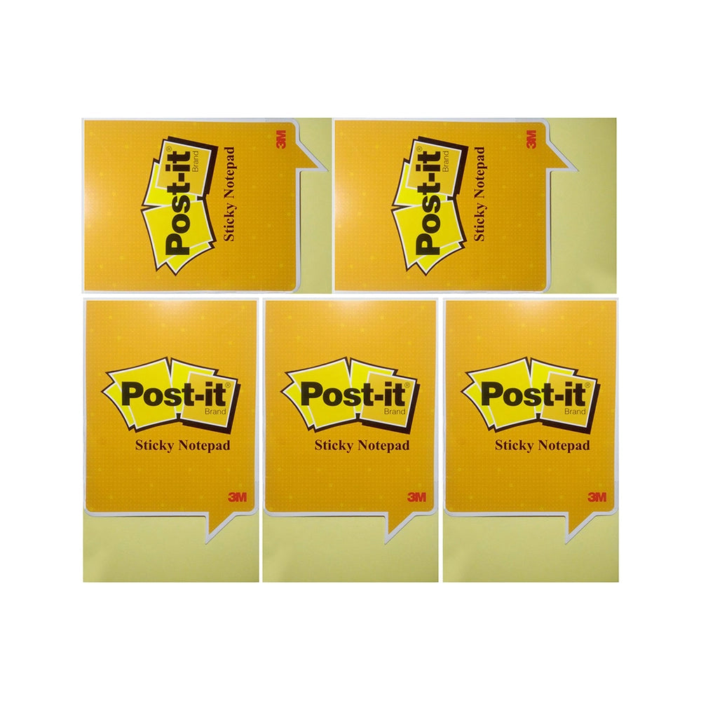 3M Post-it Sticky Notes Notepad 3 x 5 Inch Canary Yellow - Set of 5 Pads (Total Sheets Per pad 100 X 5 Pads = 500 Sheets)