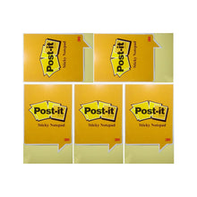 3M Post-it Sticky Notes Notepad 3 x 5 Inch Canary Yellow - Set of 5 Pads (Total Sheets Per pad 100 X 5 Pads = 500 Sheets)