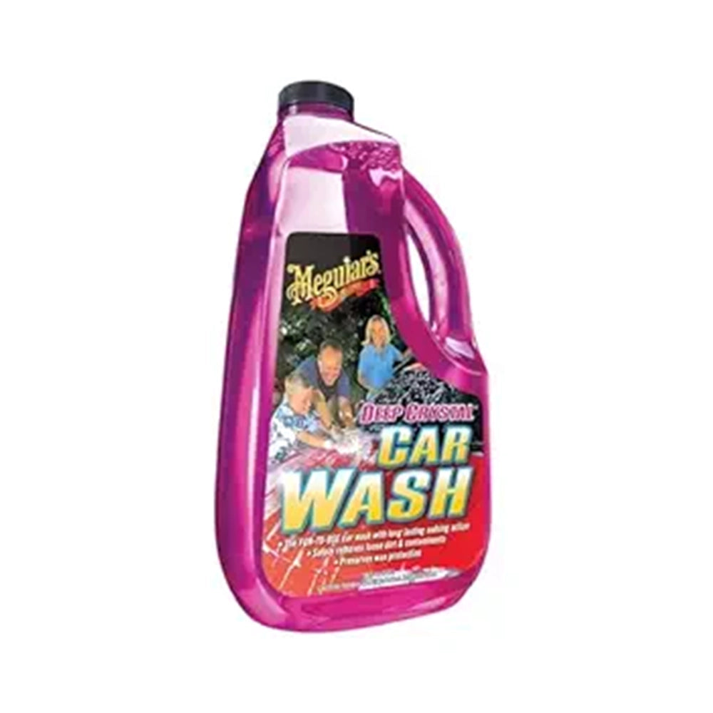 Meguiars Deep Crystal Car wash (1.9 Ltr), Amazing suds &amp; special foam to remove dirt &amp; grime Non streaking formula will safely brighten paint pH neutral which Preserves Wax protection