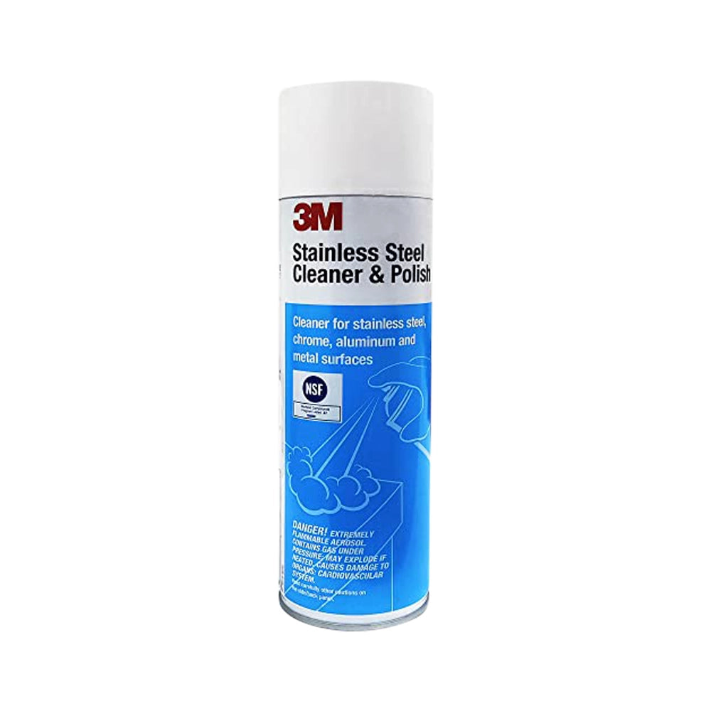 3M Stainless Steel Cleaner &amp; Polish, Cleaning Spray Foam, Ready to Use for Metal Surfaces, Remove Water Stain Mark and Fingerprints, Resists Streaking (600g, Pack of 1)