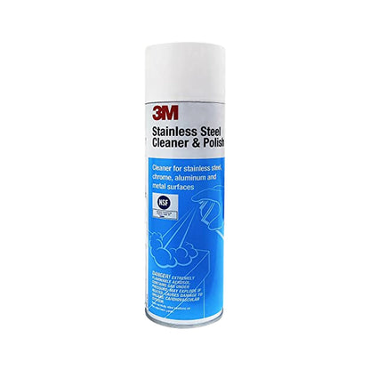 3M Stainless Steel Cleaner &amp; Polish, Cleaning Spray Foam, Ready to Use for Metal Surfaces, Remove Water Stain Mark and Fingerprints, Resists Streaking (600g, Pack of 1)