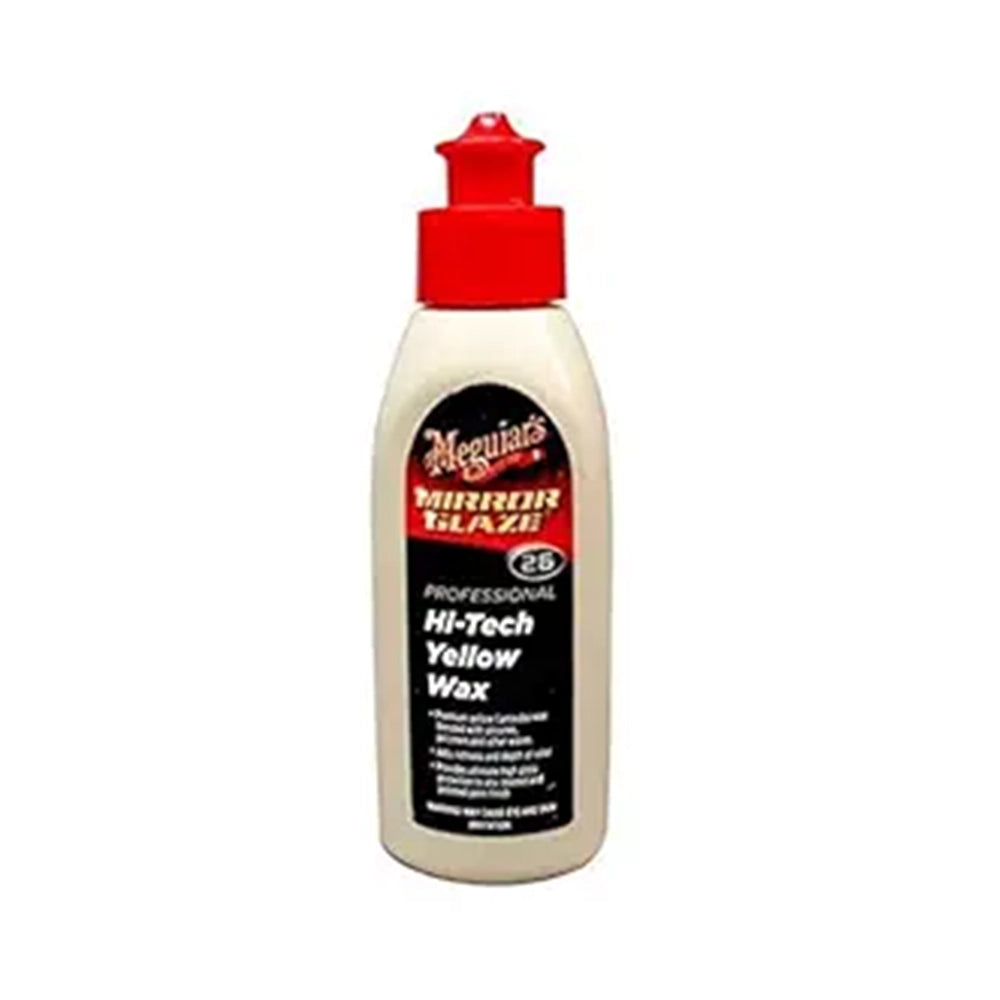 Meguiar's Hi-Tech Yellow wax, Premium carnuba protecion with silicones and polymers (100 ml), ultimate shine and gloss, DIY car, long lasting paint protection
