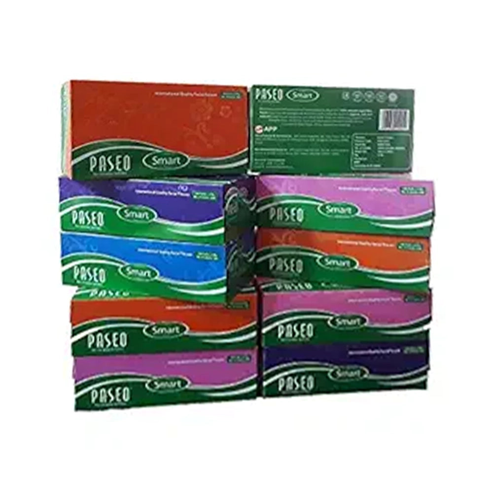 Paseo Smart International Quality 2 Ply Extra Soft 19.5 x 20 cm Facial Tissue Paper 100 Pulls Pack Of 10