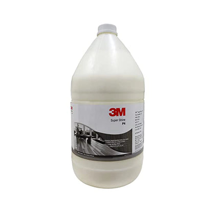 3M Super Shine Polish P4, Water &amp; Polymer Based, Pleasant Lemon Fragrance, Perfect Shining Results for Wood, Plastics &amp; Metals, Cleans &amp; Protects Shine in one Go, Non-Flammable (5L, Pack of 1)