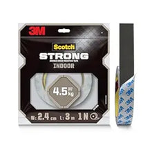Scotch 3M Double Sided Tape (1m holds 4.5Kgs) for indoor hanging applications (Photo frames, Mirrors, Key Holders, Extension Boards, Wall decoration, etc)(L: 3m, W: 24mm)