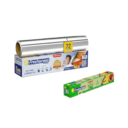Freshwrapp Hindalco Aluminium Foil 72 Meters, 11microns | Food Packing , Wrapping, Storing and Serving