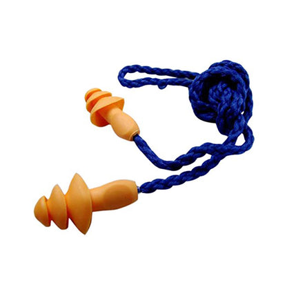 3M 1270 Ear Plug Corded, Extra Soft, Reusable Earbuds Noise Cancellation, Soundproof Earplug Use For Underwater, Meditation, Study, Flight Travel, Sleeping, Sound Block Up To 24 Decibel (Pack of 5)