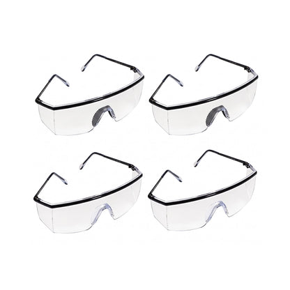 3M Polycarbonate 1709IN Safety Goggles Hard Coat Eye Protector Anti Pollution Eyewear For Multipurpose Use In Riding Motorcycle, Construction, Clear Transparent (Pack Of 1)