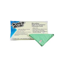 3M Scotch Brite Professional Lint &amp; Scratch Free Microfiber Cleaning Cloth - 350 GSM, Multipurpose Use for Glass, Metal, Wood, Superior Stain Removal Wipe Cloth 36 Cm X 36 Cm, (Green, Packs of 10)