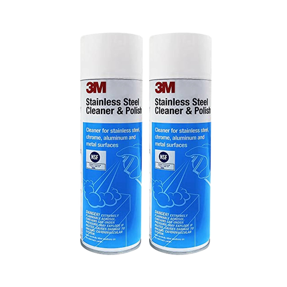 3M Stainless Steel Cleaner &amp; Polish, Cleaning Spray Foam, Ready to Use for Metal Surfaces, Remove Water Stain Mark and Fingerprints, Resists Streaking (600g, Pack of 1)