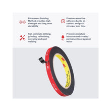 3M IA120100531 Hi Strength Bond Tape (12 mm x 5 m 1 Roll + Primer), black