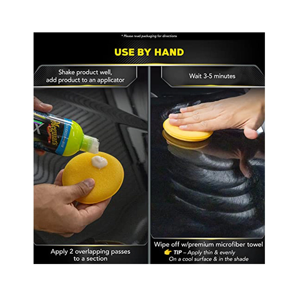 Meguiar's Hybrid Ceramic Liquid Wax (473ml), water repellent layer with Si02 Technology, Long-lasting ceramic protection with excellent water beading, pleasant fragrance, DIY easy to apply by hand