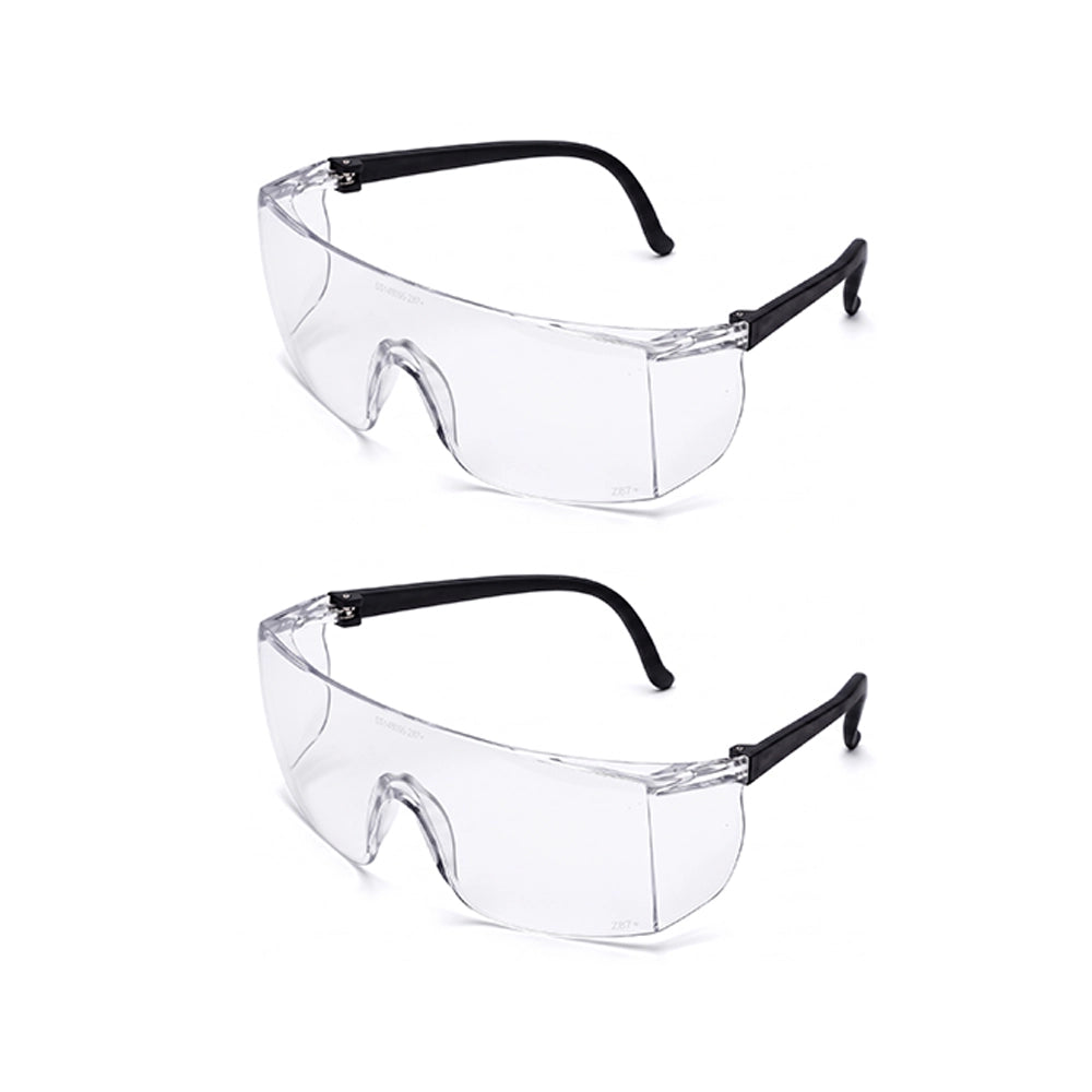 3M Polycarbonate 1709IN Safety Goggles Hard Coat Eye Protector Anti Pollution Eyewear For Multipurpose Use In Riding Motorcycle, Construction, Clear Transparent (Pack Of 1)