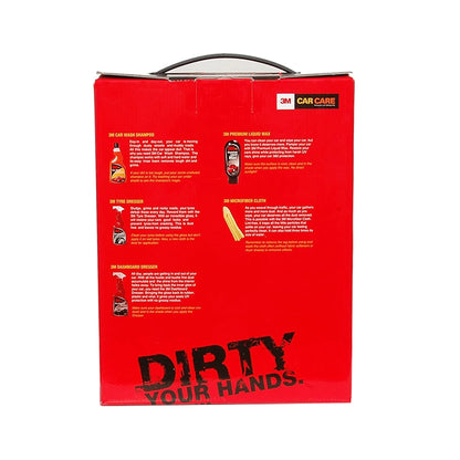 3M Small Car Care Kit | Car Shampoo | Tyre Dresser | Dashboard Dresser | Liquid Wax | Microfiber Cloth (All in One)