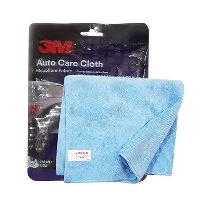 3M Auto Care Microfiber Fabric Cloth, Non Scratching and Lint Free (40X40cm, Blue, Pack of 1)