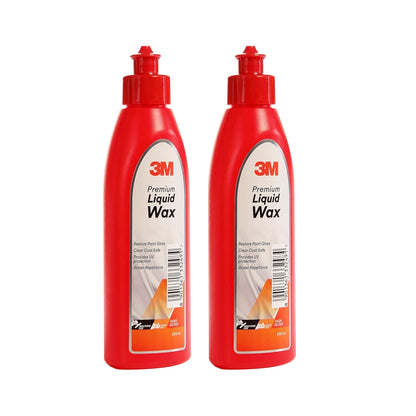 3M Premium Liquid Wax, Restores Car Paint Gloss and Lustre, Water Repellent, UV Protection (200ml, Pack of 1)