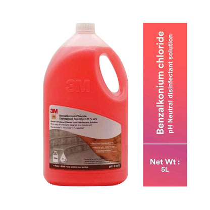 3M General Purpose Cleaner Solution P2, All-purpose Cleaners for Glass, Floor, Plastic, Stainless Steel, Fast Cleaner with Pleasant Fragrance (5L, Pack of 1)