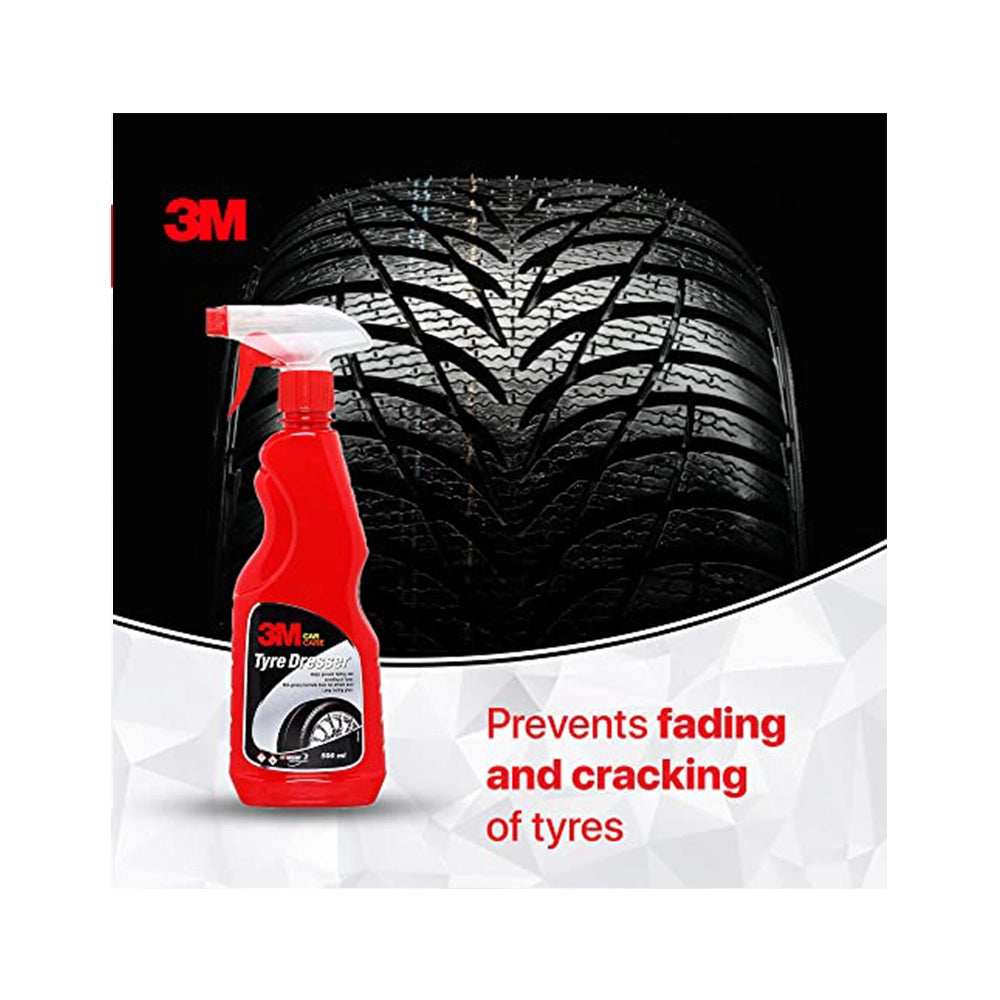 3M Large Car Care Kit | Car Shampoo | Tyre Dresser | Dashboard Dresser | Liquid Wax | Microfiber Cloth (All in One)