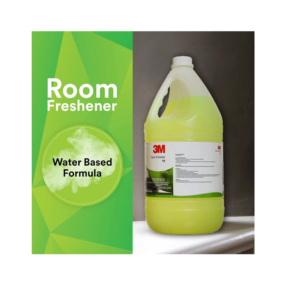 3M Professional P5 Liquid Room Freshener with Green Apple Fragrance for Corridors, Guest House, Hotels, Office, Washrooms, Ready to Use, Long Lasting &amp; Instant Deodorizer for Bad Odour(5L, Pack of 1)