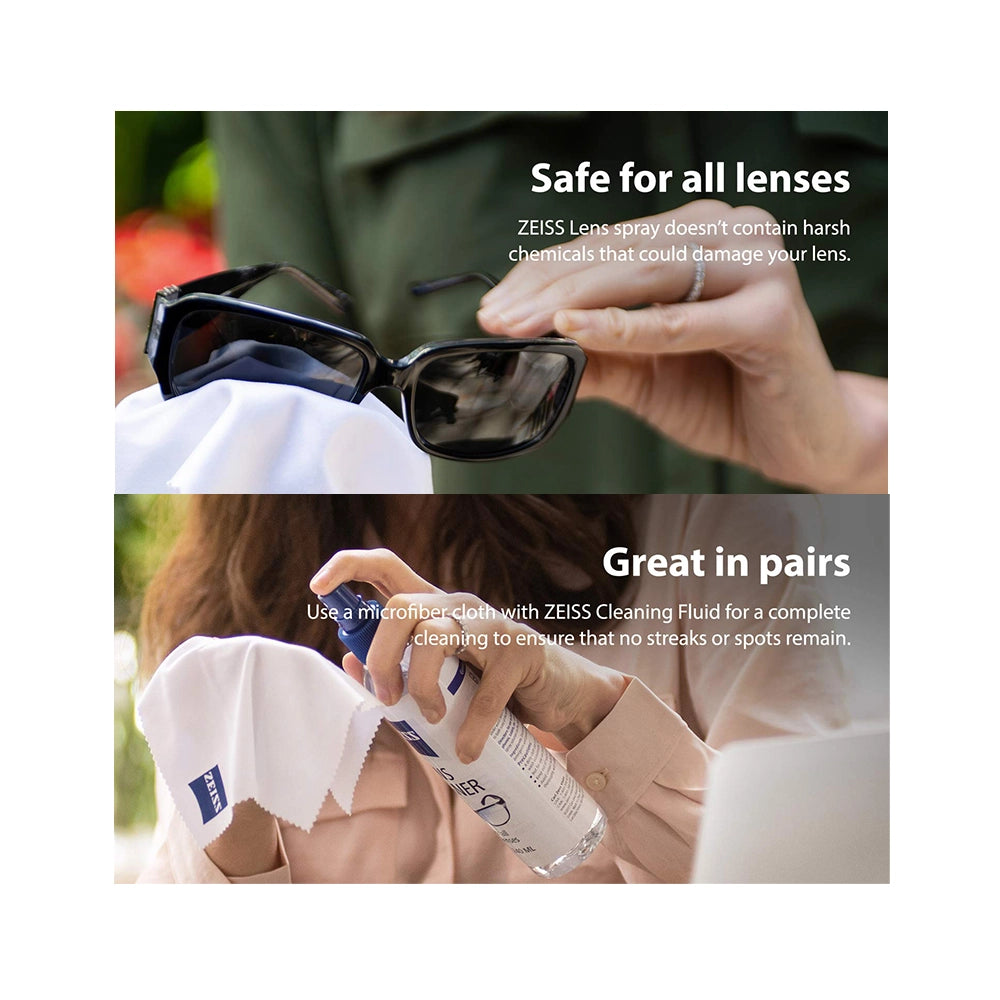 ZEISS Lens Cleaning Solution Kit 30ml with Microfiber Cloth- Pack of 1 | Perfect Lens Cleaner for Spectacles, Eyeglasses, Sunglasses, Camera Lenses and Binoculars