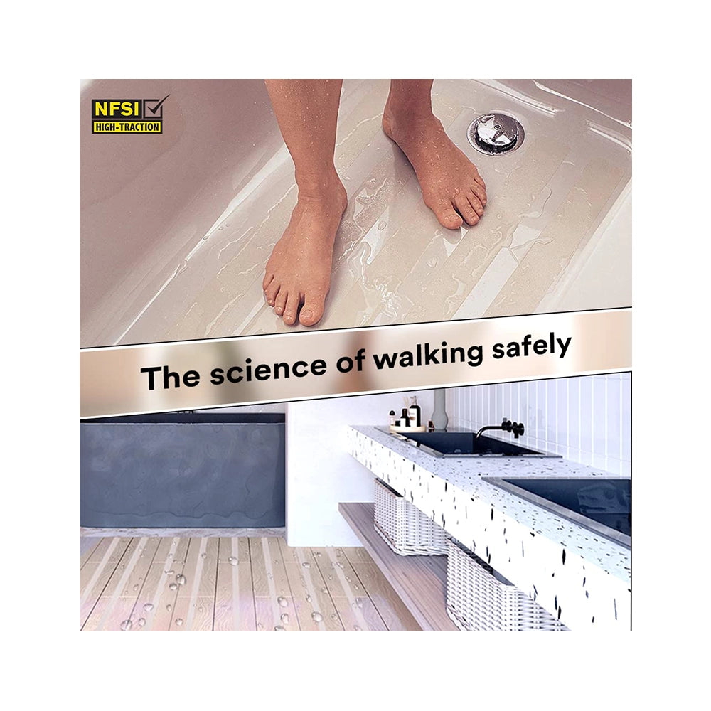 3M Anti Skid Tape with Primer 10ml, Heavy Duty Transparent Adhesive Tape for Bathrooms, Kitchen, Bathtubs, Prevent Slip &amp; Falls, Easy to Apply, Long Lasting, Skid Resistant (2.5cmx3.6m, Wet Areas)