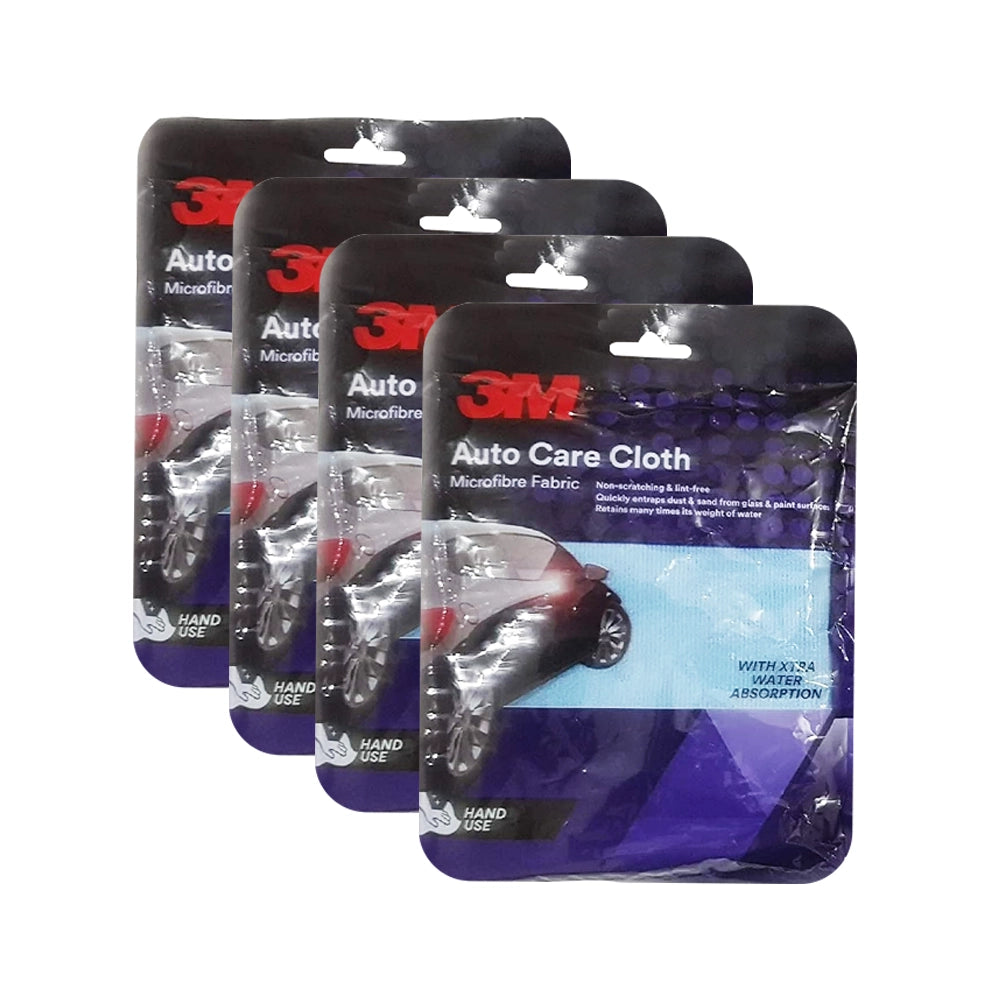 3M Auto Care Microfiber Fabric Cloth, Non Scratching and Lint Free (40X40cm, Blue, Pack of 1)