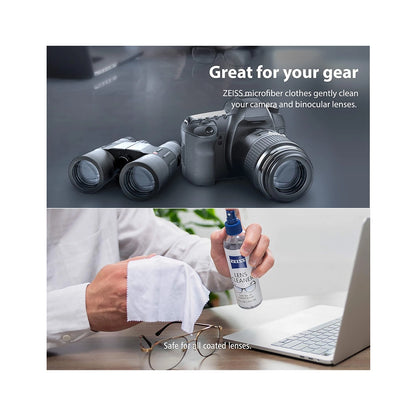 ZEISS Lens Cleaning Solution Kit 30ml with Microfiber Cloth- Pack of 1 | Perfect Lens Cleaner for Spectacles, Eyeglasses, Sunglasses, Camera Lenses and Binoculars