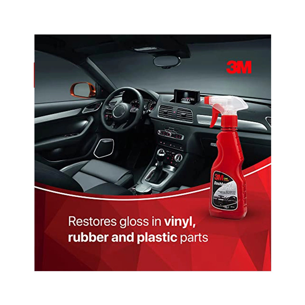 3M Large Car Care Kit | Car Shampoo | Tyre Dresser | Dashboard Dresser | Liquid Wax | Microfiber Cloth (All in One)