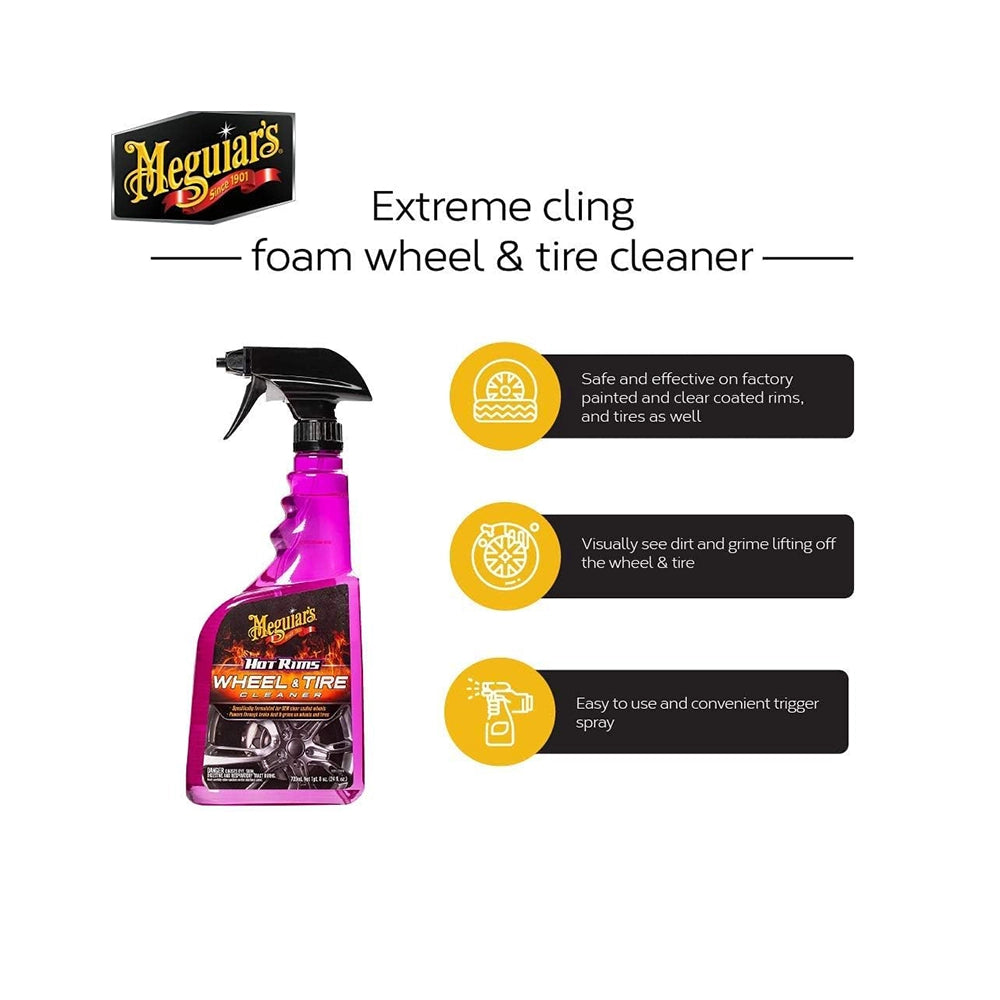 Meguiar's G9524 Hot Rims All Wheel and Tire Cleaner (709 ml)