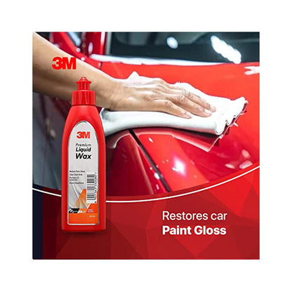 3M Large Car Care Kit | Car Shampoo | Tyre Dresser | Dashboard Dresser | Liquid Wax | Microfiber Cloth (All in One)