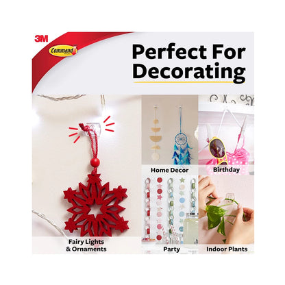 Command Decorating &amp; organizing Pack of 20 clips/hooks and 24 mini strips, Damage Free walls, Clear,Plastic